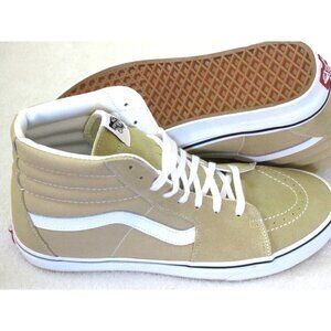 Vans Men's Sk8-Hi Taos Taupe Beige White Canvas Suede Skate shoes Sizes NIB